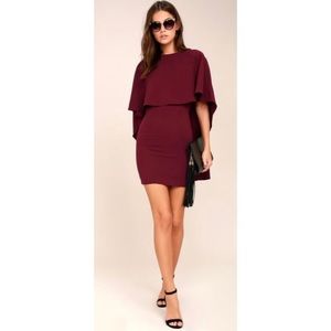 Burgundy backless dress